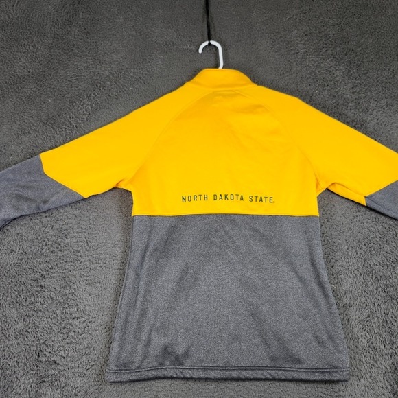 Under Armour NDSU Bison Jacket Full Zip Athletic Warm Up Gray‎ Yellow MD - Picture 5 of 10
